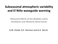 Subseasonal atmospheric variability and El Ni&ntilde;o waveguide warming