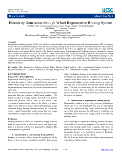 Electricity Generation through Wheel Regenerative Braking