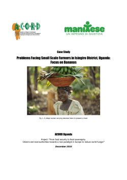 Problems Facing Small Scale Farmers in Isingiro District, Uganda