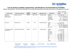 specifications recommended by Schl&ouml;tter - Dr.