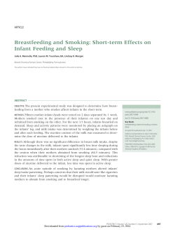 Breastfeeding and Smoking: Short-term Effects on