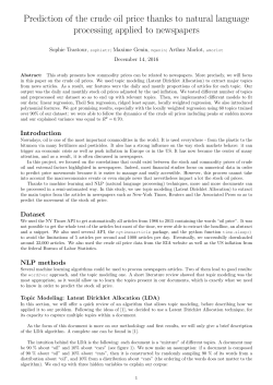 Prediction of the crude oil price thanks to natural language