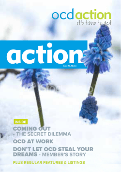 COMING OUT OCD aT WOrk DON`T leT OCD sTeal yOUr