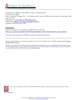 Contentious Traditions: The Debate on Sati in Colonial India Author