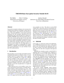 TRESOR Runs Encryption Securely Outside RAM