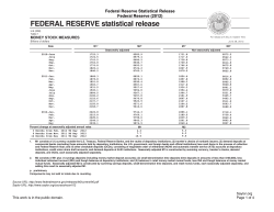 Federal Reserve Statistical Release
