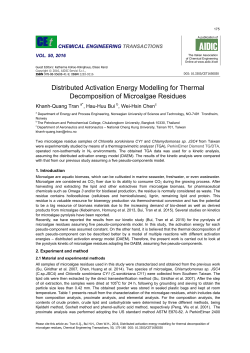 Distributed Activation Energy Modelling for Thermal