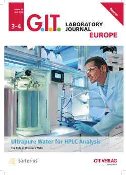 Ultrapure Water for HPLC Analysis