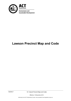 Lawson Precinct Code - ACT Legislation Register