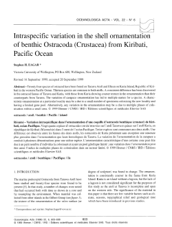 Intraspecific variation in the shell ornamentation - Archimer