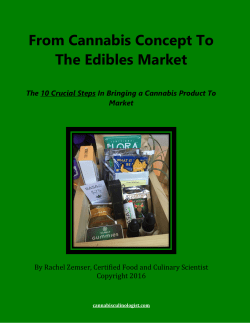 From Cannabis Concept To The Edibles Market