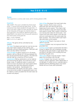 Equipment THE COURT: The court is divided into three equal thirds