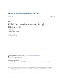 K-Shell Ionization Measurements for Light Incident Icons