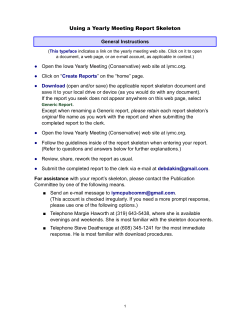 Minutes Skeleton - Iowa Yearly Meeting (Conservative)