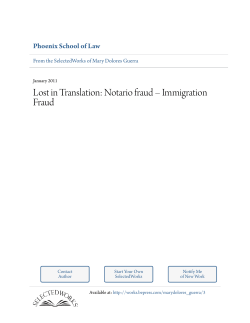 Lost in Translation: Notario fraud &acirc;&bull;fi Immigration Fraud