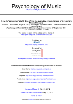 How do `earworms` start? - Department of Computing