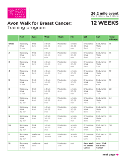 12 Week Training Program for 26.2 miles