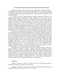 Tracking the time-course of agreement processing