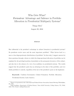 Who Gets What? Formateur Advantage and Salience in