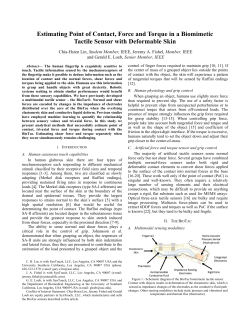 Estimating Point of Contact, Force and Torque in a Biomimetic