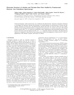 Electronic Structure of Adenine and Thymine Base Pairs Studied by