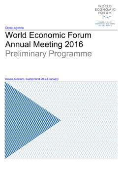 Program - WEF - World Economic Forum