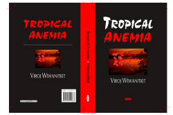 Introduction to Tropical Anemia