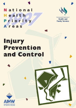 National Health Priority Areas report on injury prevention and control