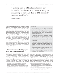 The long arm of EU data protection law: Does the