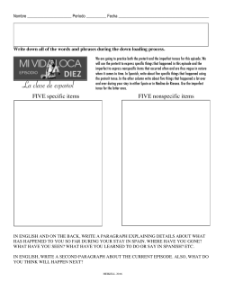 La clase de espa&ntilde;ol