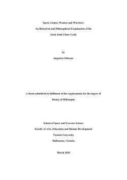 Sport, Games, Women and Warriors