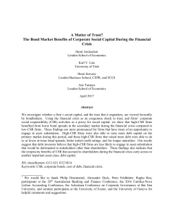 A Matter of Trust? The Bond Market Benefits of Corporate