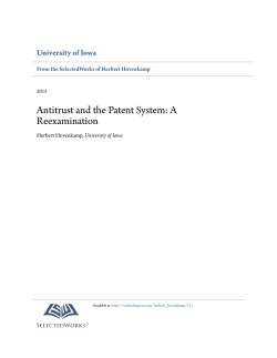 Antitrust and the Patent System: A Reexamination