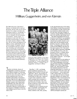 The Triple Alliance: Millikan, Guggenheim, and von Karman