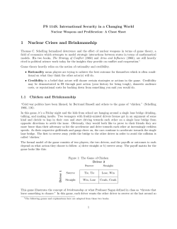 1 Nuclear Crises and Brinkmanship