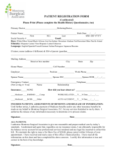 Initial Patient Packet - Montrose Surgical Associates