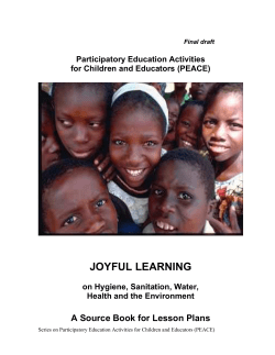 Joyful learning on hygiene, sanitation, water, health and the