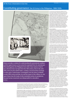 Constituting governance:the US Army in the Philippines, 1898