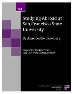 Oslo University College, Norway - SF State Office of International