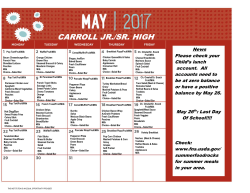 CJSHS Lunch Menu - Carroll Consolidated Schools