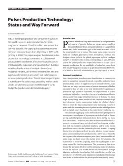 Pulses Production technology: Status and way forward