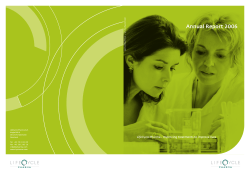 LifeCycle Pharma Annual Report 2006