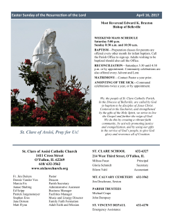 April 16, 2017 - St. Clare of Assisi | O`Fallon, IL