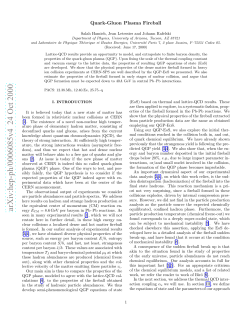 Quark-Gluon Plasma Fireball