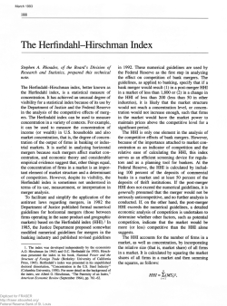 Herfindahl-Hirschman Index - FRASER (St.Louis Fed)