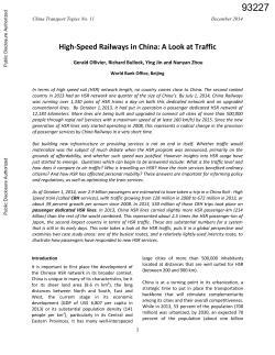 High-Speed Railways in China