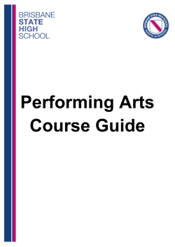 The Arts Senior Course Guide