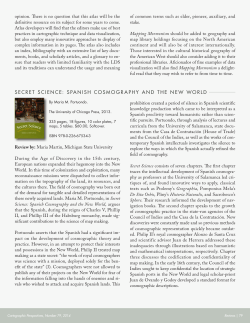 secret science: spanish cosmography and the new world