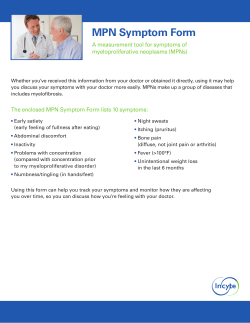 MPN Symptoms Form