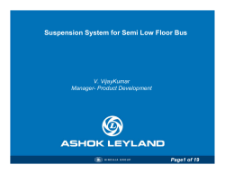 Suspension System for Semi Low Floor Bus